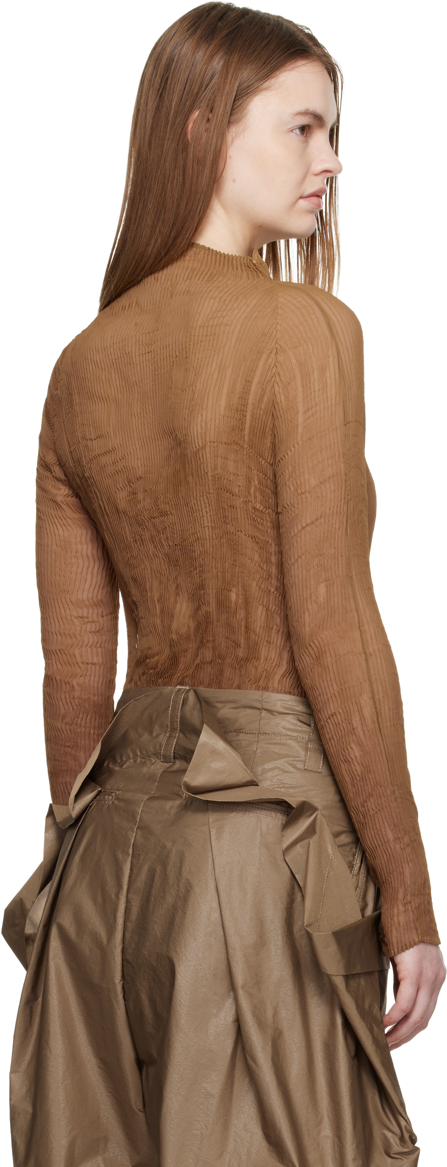 Beige Chiffon Twist 3 Top
