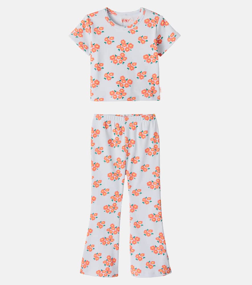 Floral cotton top and pants set