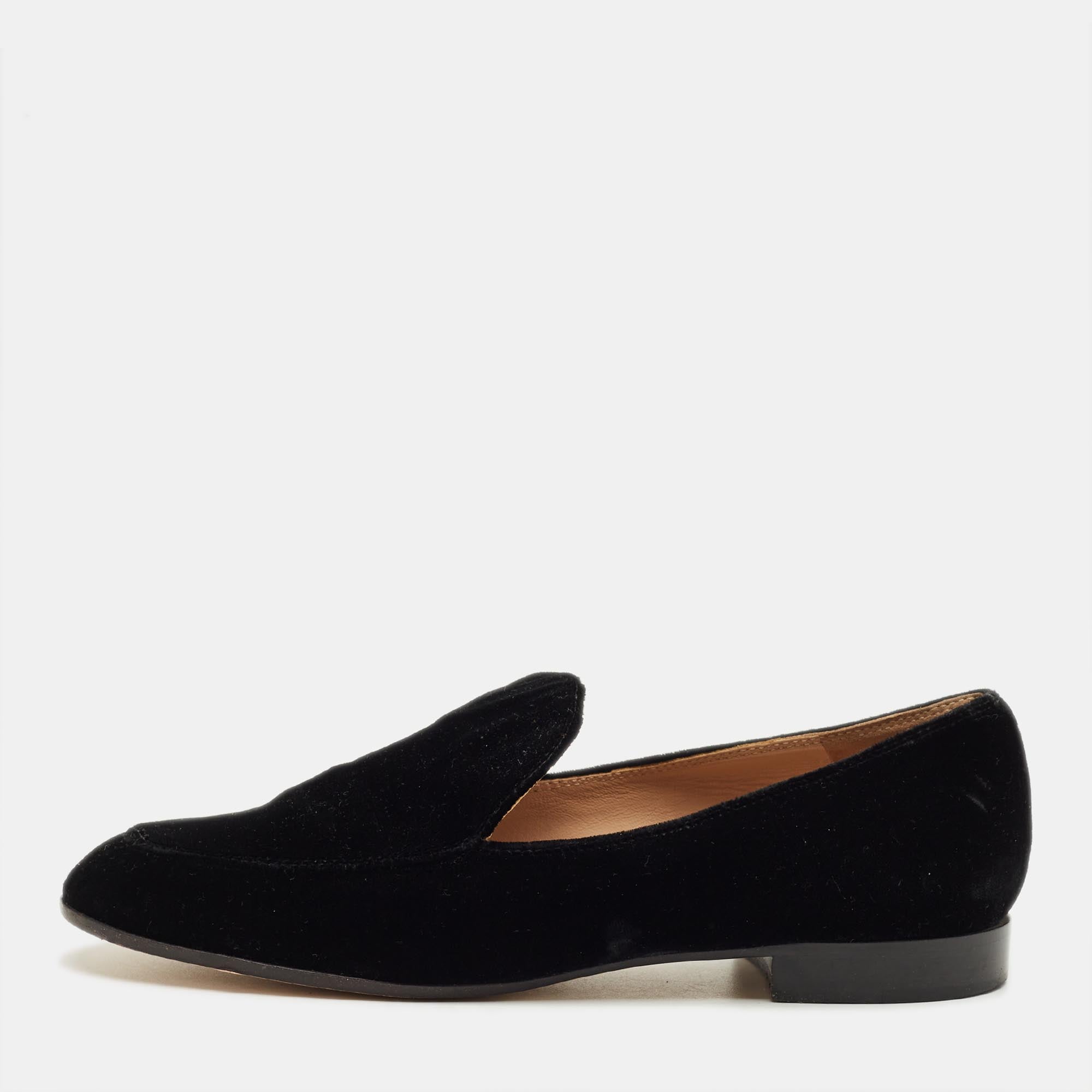 Black Velvet Marcel Loafers