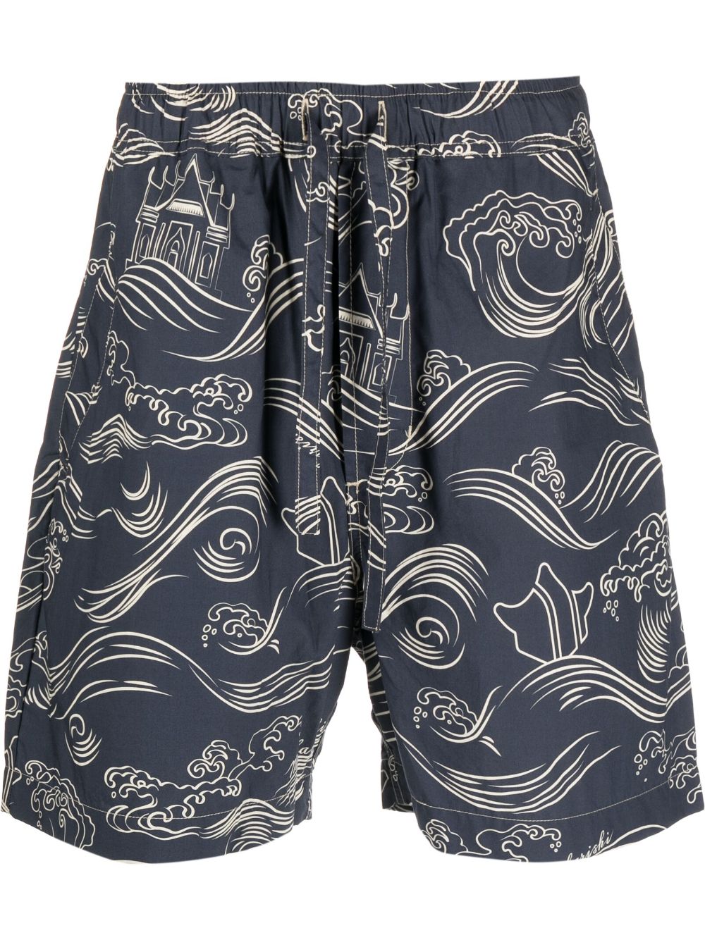 Songkran graphic-print shorts - Blue