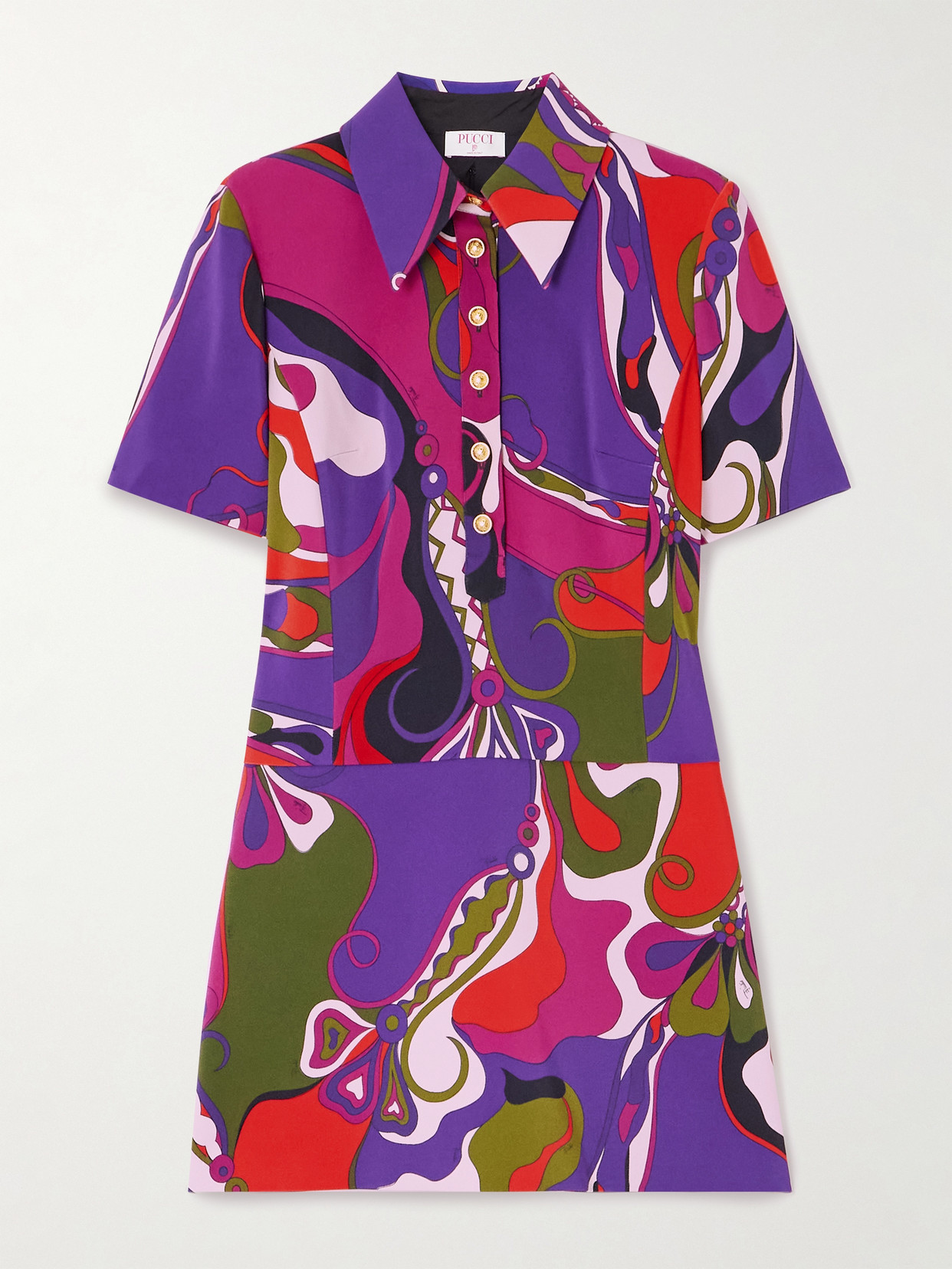 Printed Cady Mini Dress - Multi