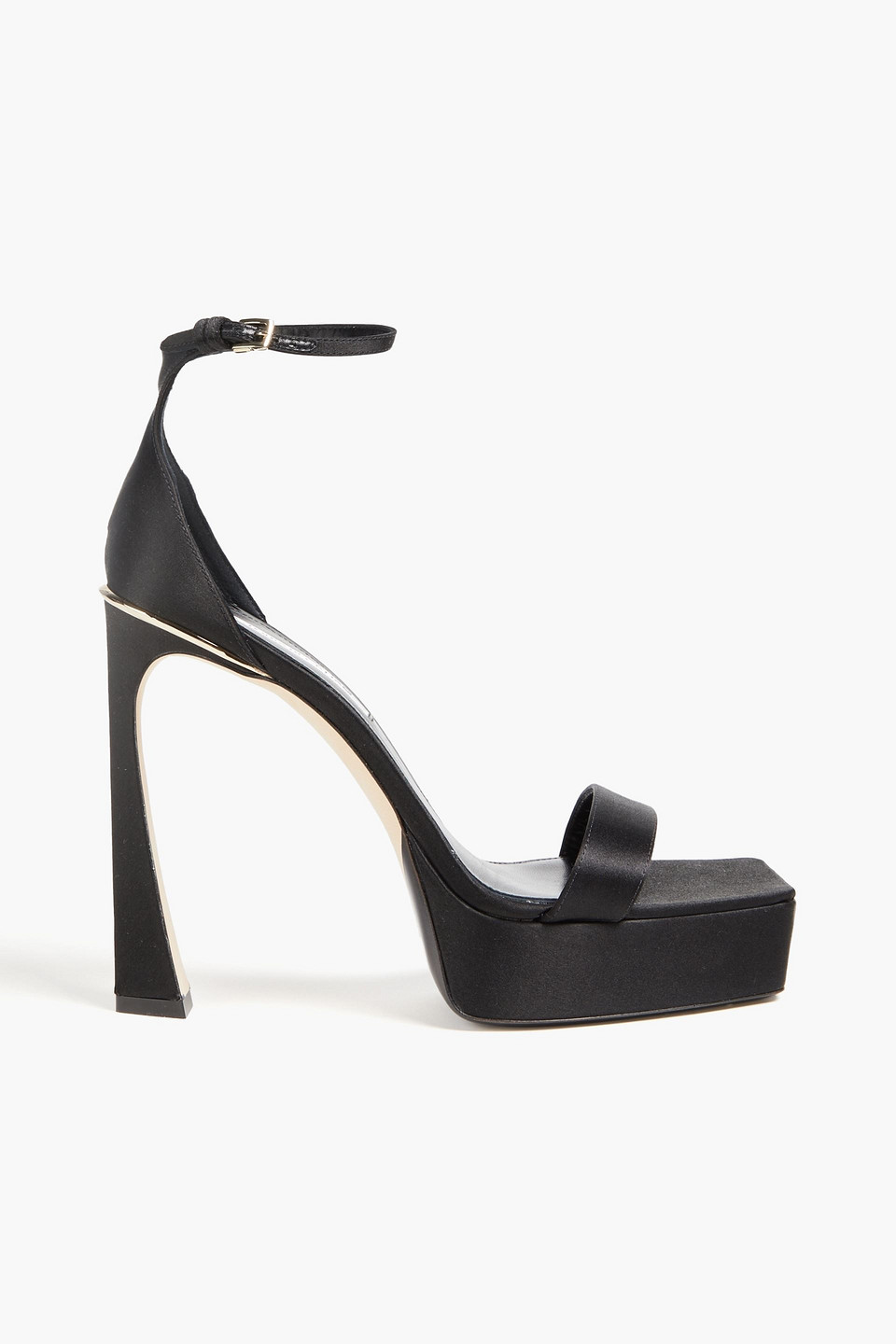 Satin platform sandals - Black - EU 40