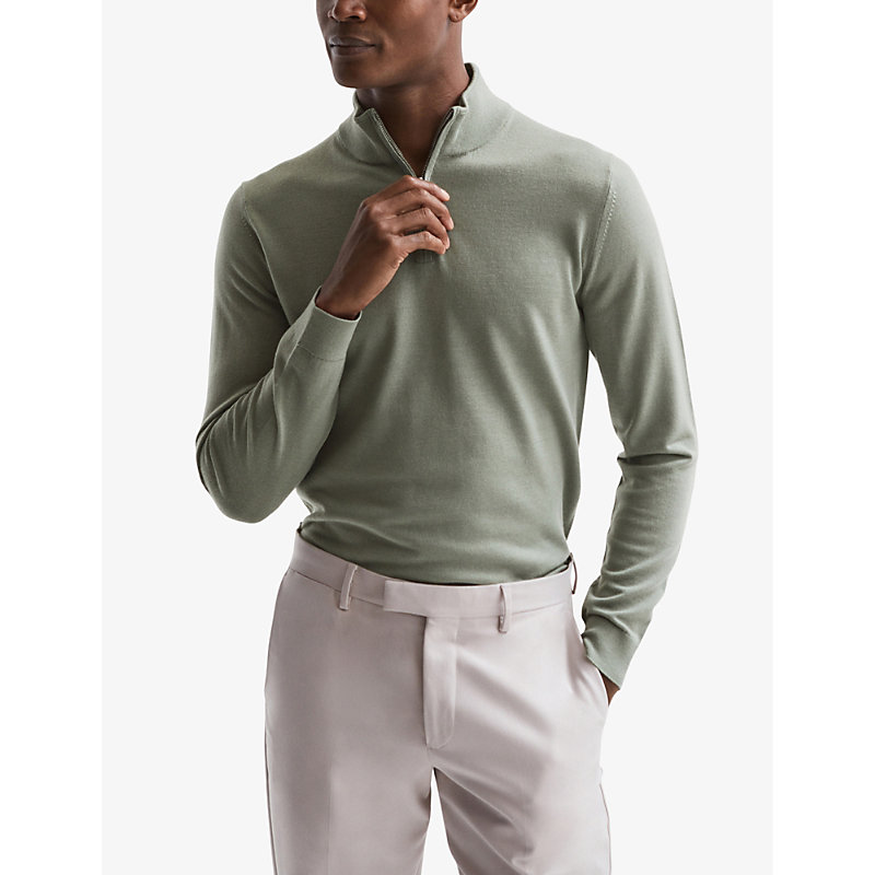 Mens Kale Blackhall Slim-fit Wool Jumper