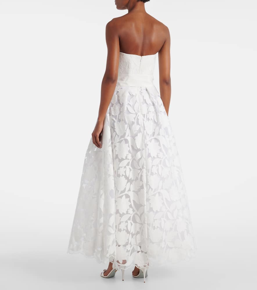 Bridal embroidered tulle gown