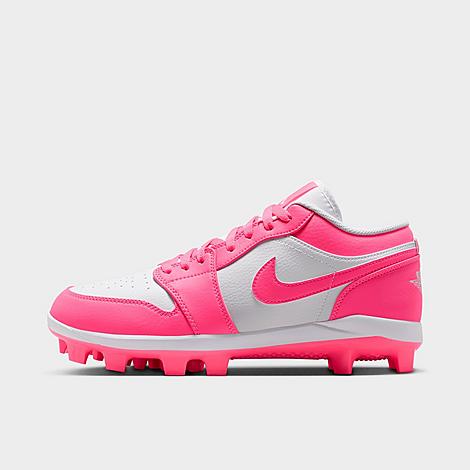Men's Air 1 Retro Low MCS Baseball Cleats in White/Sunset Pulse/Digital Pink