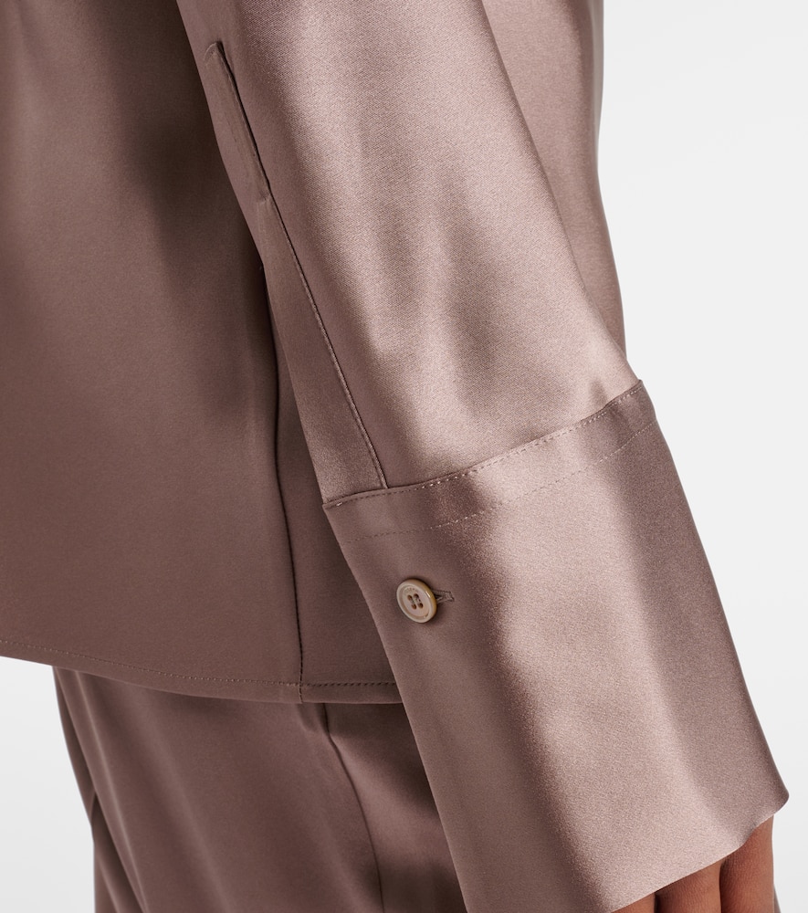 Brunel silk satin blouse