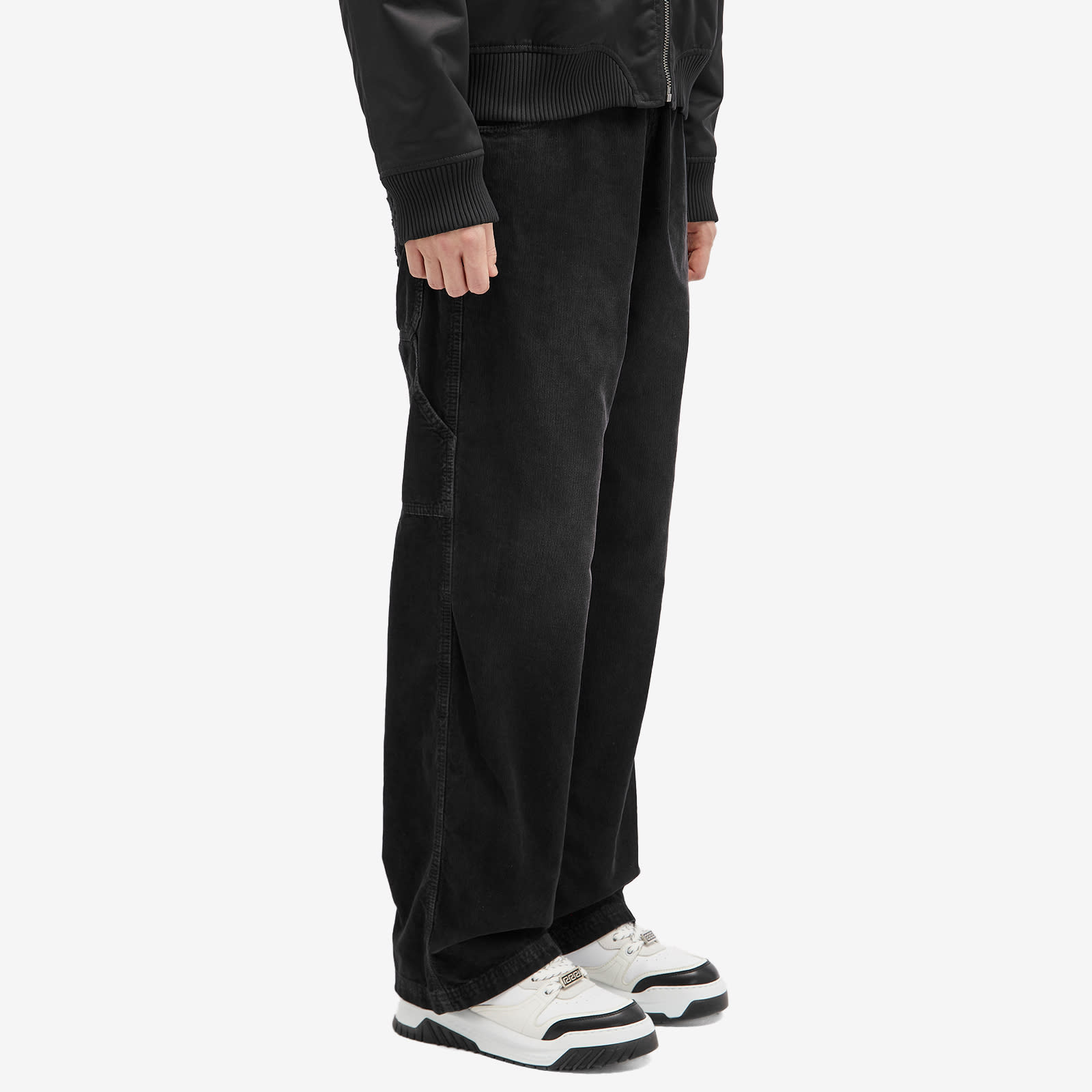Men's Monogram Corduroy Trousers in Black