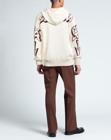 Man Sweater Ivory Size XL Cotton, Acrylic