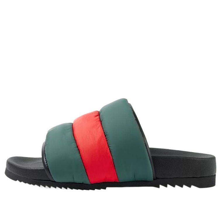 (WMNS) Padded Web Slide Sandals 'Green and Red Nylon'