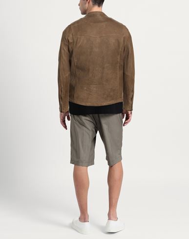 Man Jacket Khaki Size 40 Leather