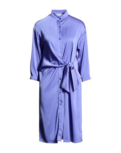 Woman Midi dress Purple Size 6 Polyester, Elastane