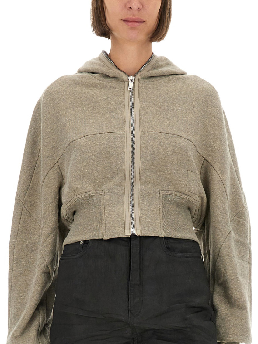 Grey Solid Hood Sweatshirt