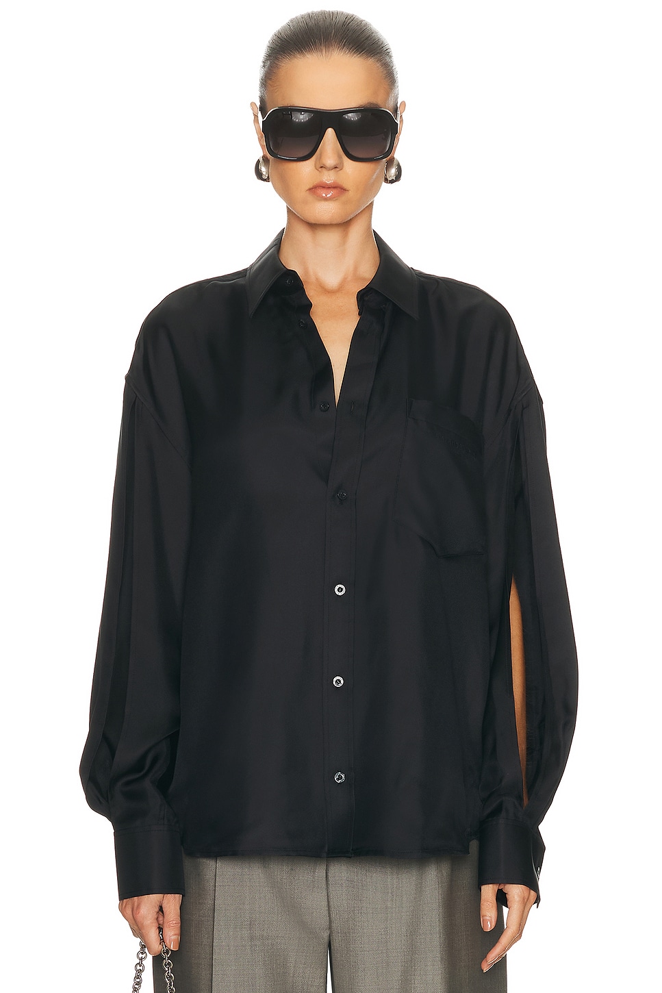 Alexander Wang Button Up Shirt in Ivory. S. Also in