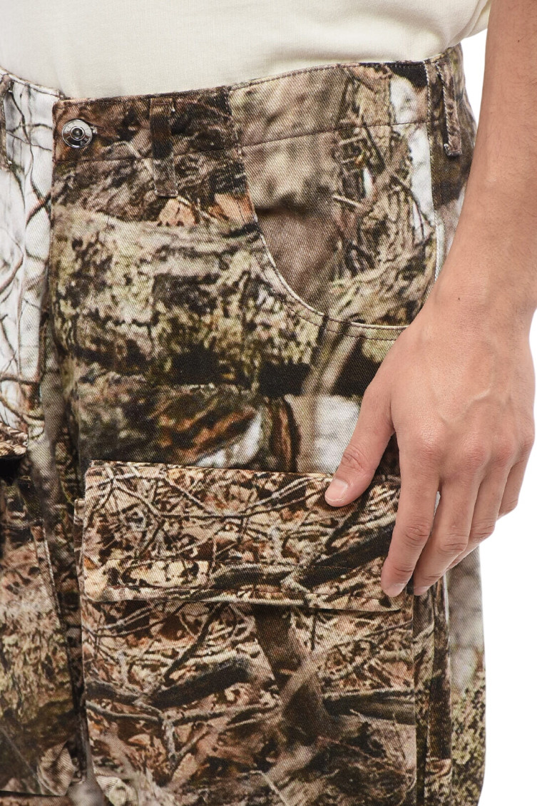 Multicolor Camo Print Trousers