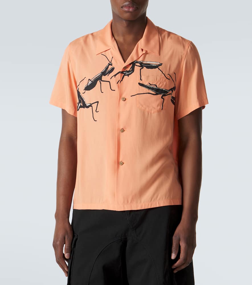 Printed bowling shirt