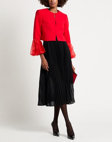 Woman Jacket Red Size 10 Polyester, Elastane