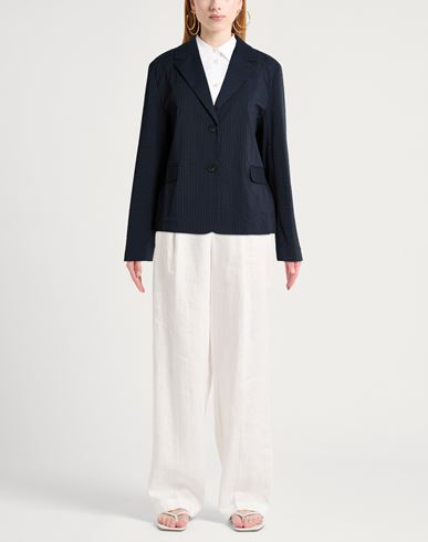 Maison Kitsuné Woman Blazer Midnight blue Size 2 Polyester, Cotton