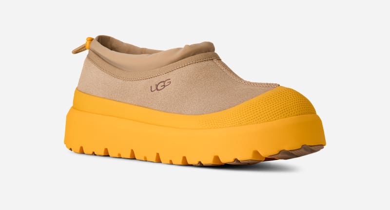 ® Men's Tasman Weather Hybrid Suede Clogs Cold Weather Boots in Mustard Seed/Summer Wheat
