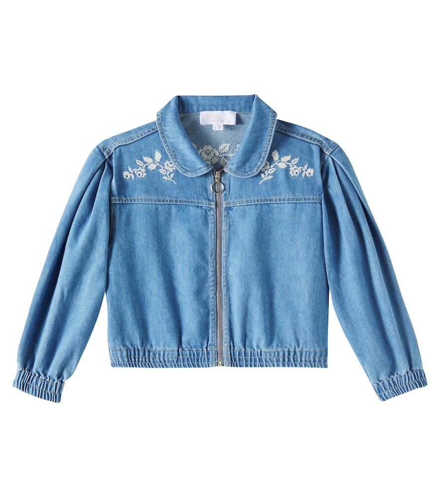 C'era Una Volta Jacky embroidered denim bomber jacket