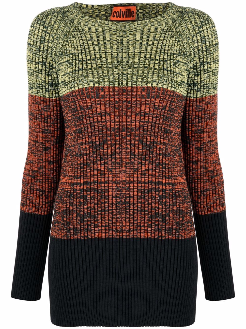 Panelled cut-out jumper - Orange