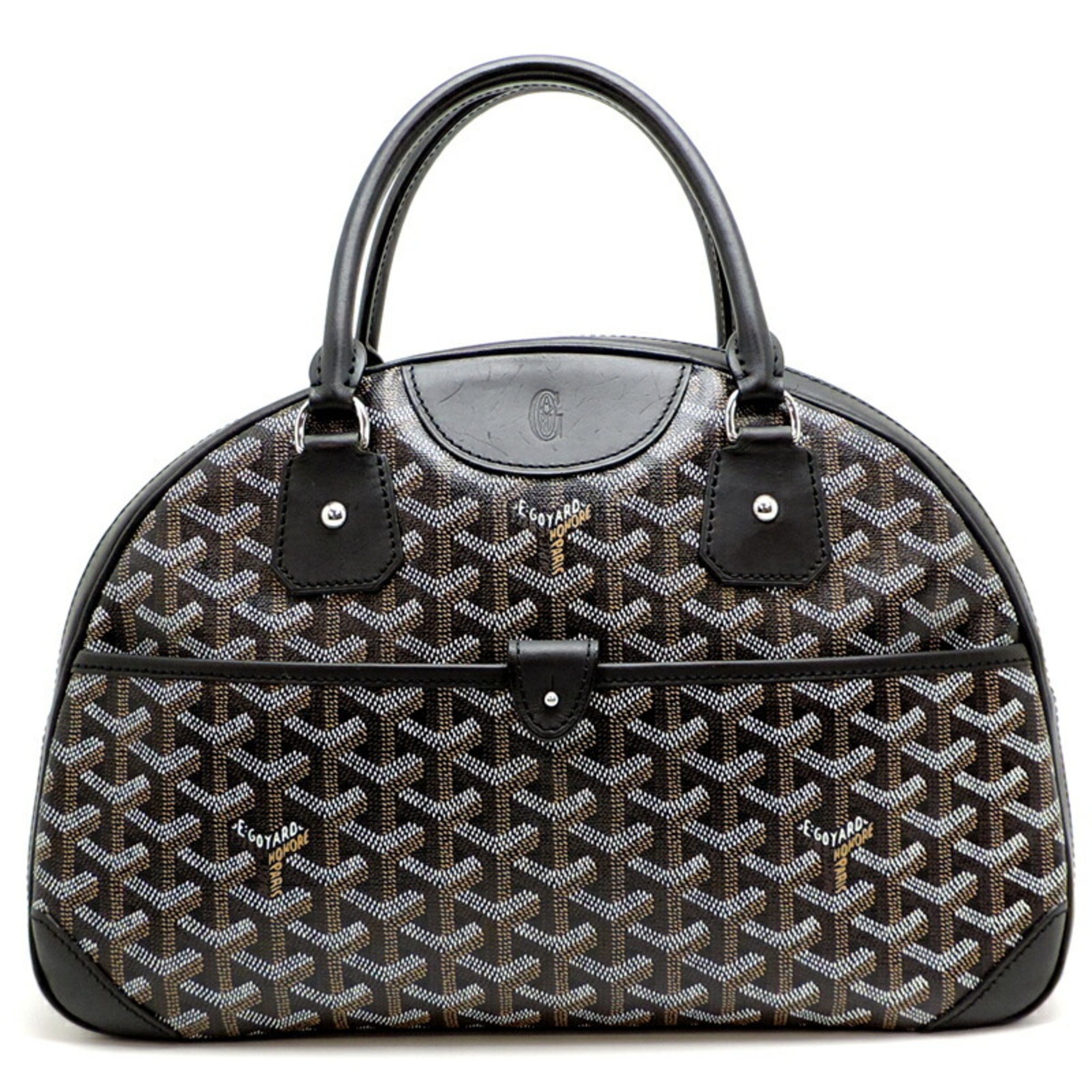 Goyard Black Coated Canvas Boston Bag Pre-Owned