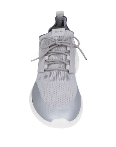 Tod's No_code Man Sneakers Grey Size 10 Soft Leather, Textile fibers