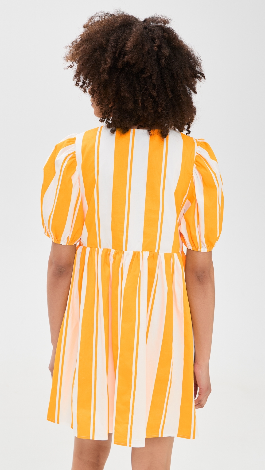 Bold Stripe Mini Dress Yellow/White