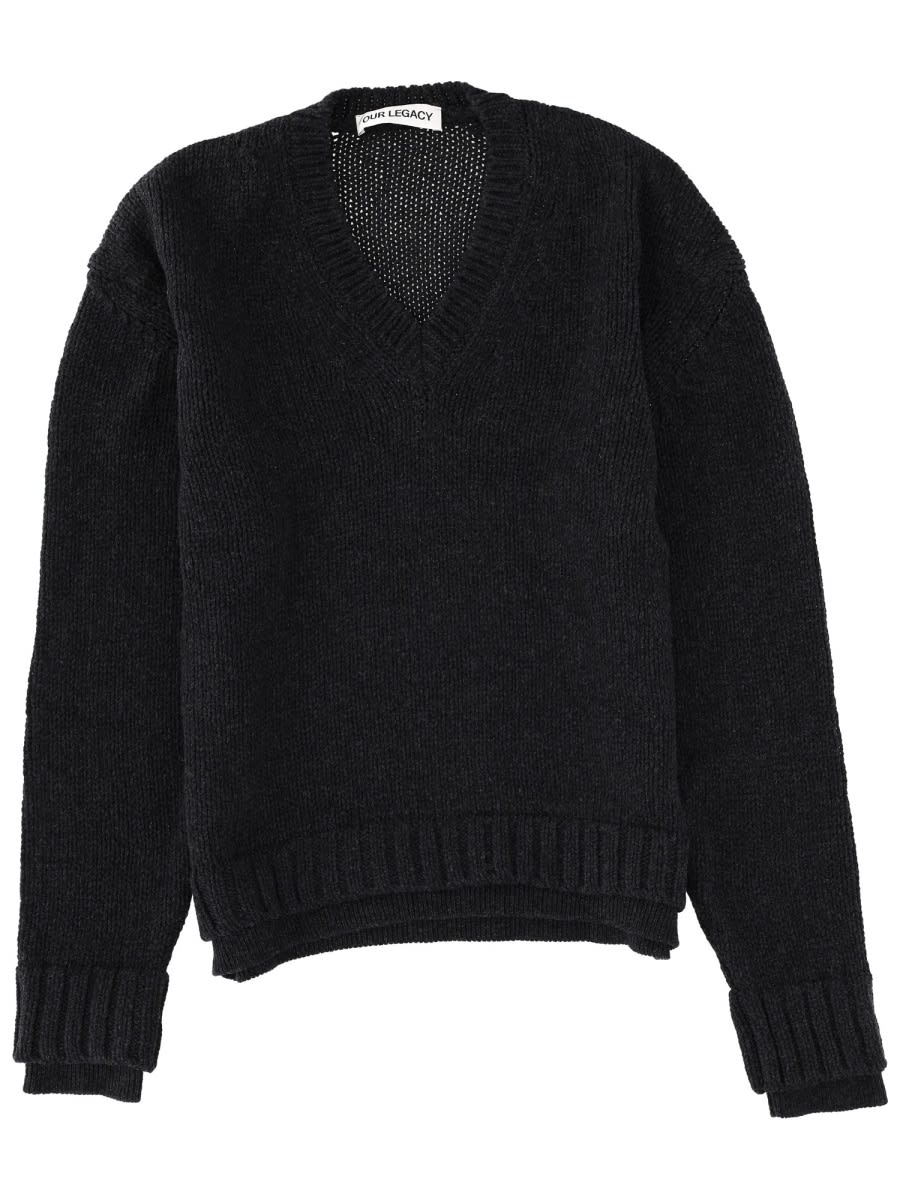 Our Legacy - v-neck long sleeve knitted sweater