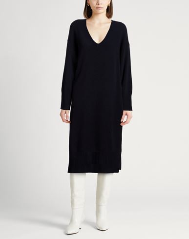 Woman Midi dress Midnight blue Size S Wool, Cashmere
