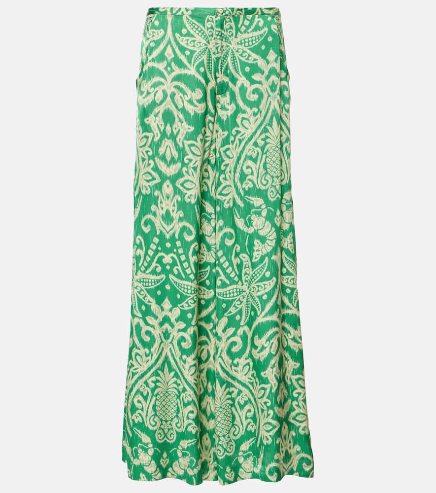 Clea printed wide-leg pants