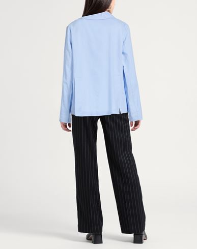 Helmur Woman Jacket Light blue Size M Linen, Viscose