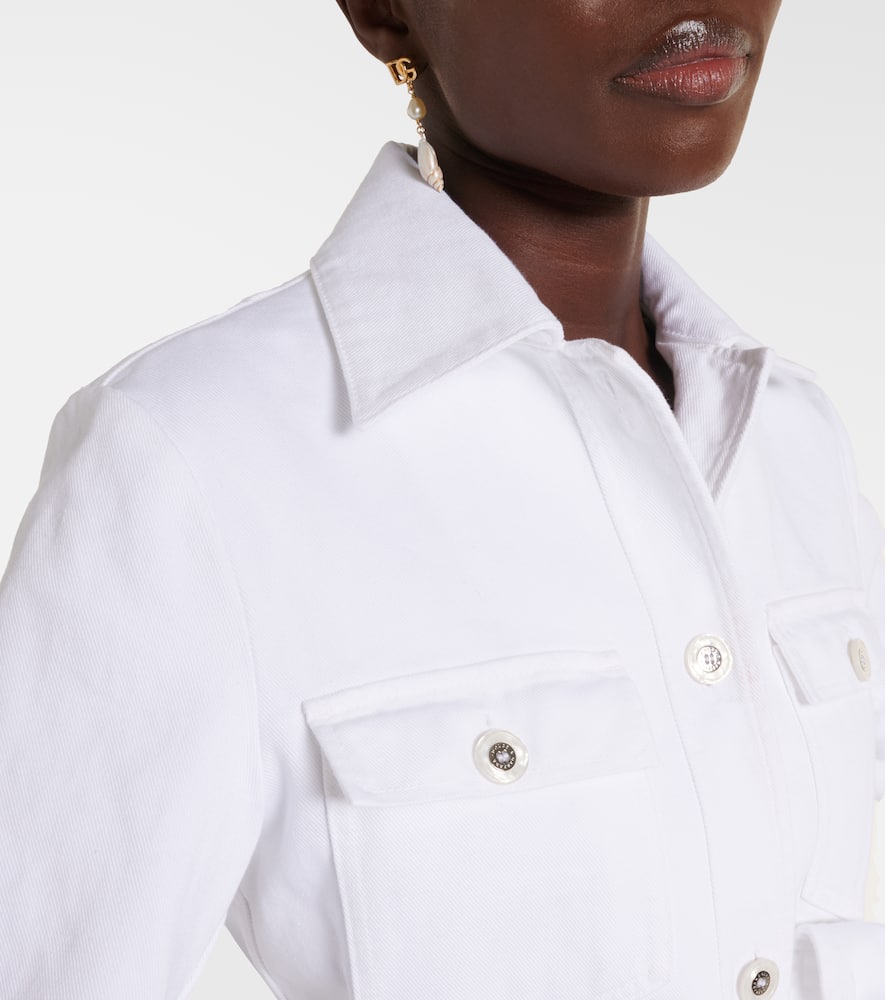 Belted denim jacket