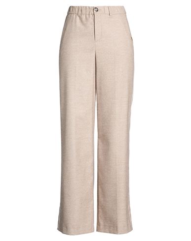 Woman Pants Beige Size 18 Polyester, Viscose, Elastane