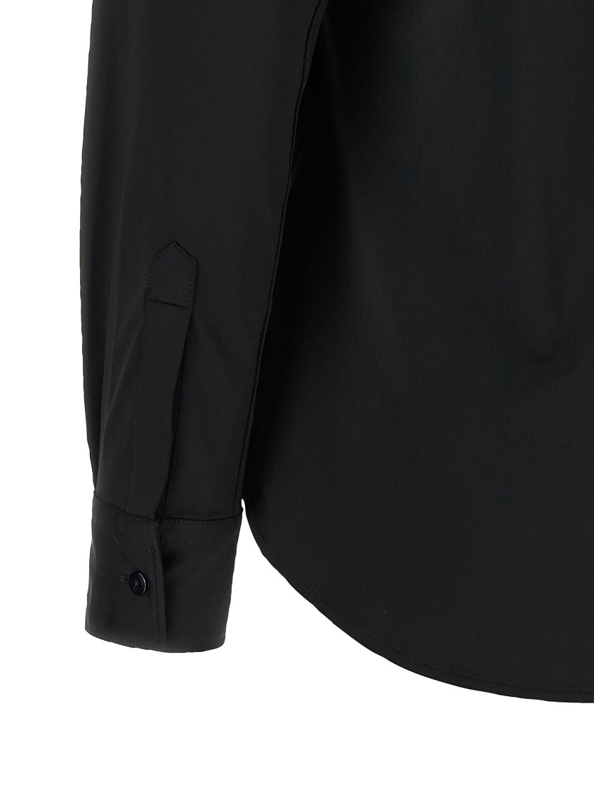 Black Slim Solid Shirt