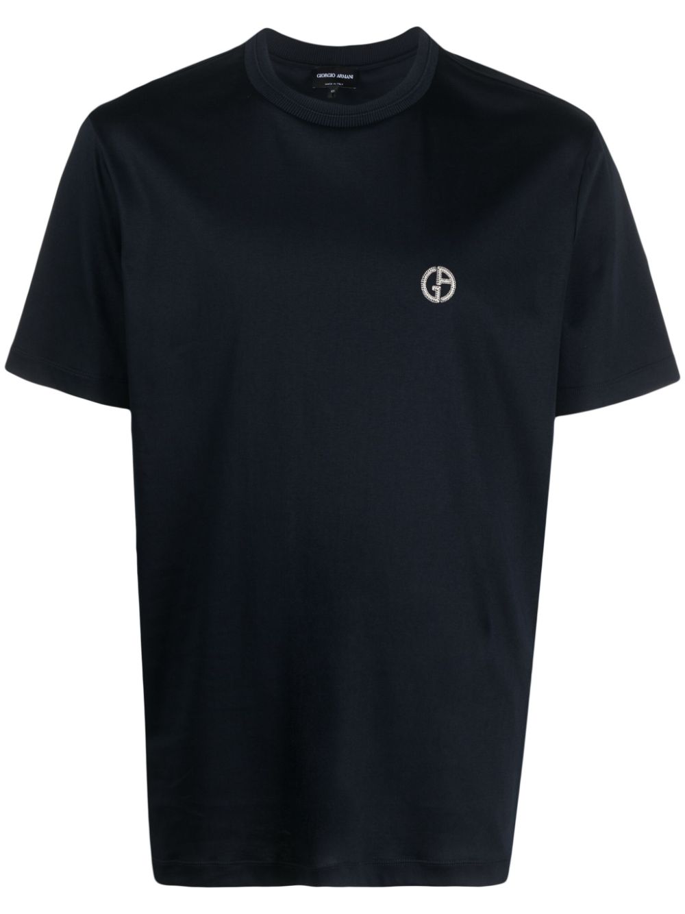 Logo-embroidered cotton T-shirt - Blue