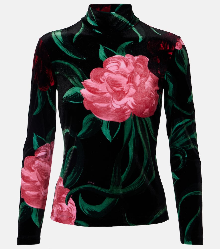 Floral turtleneck top