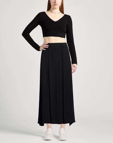 Momoní Woman Maxi skirt Black Size 2 Viscose, Wool