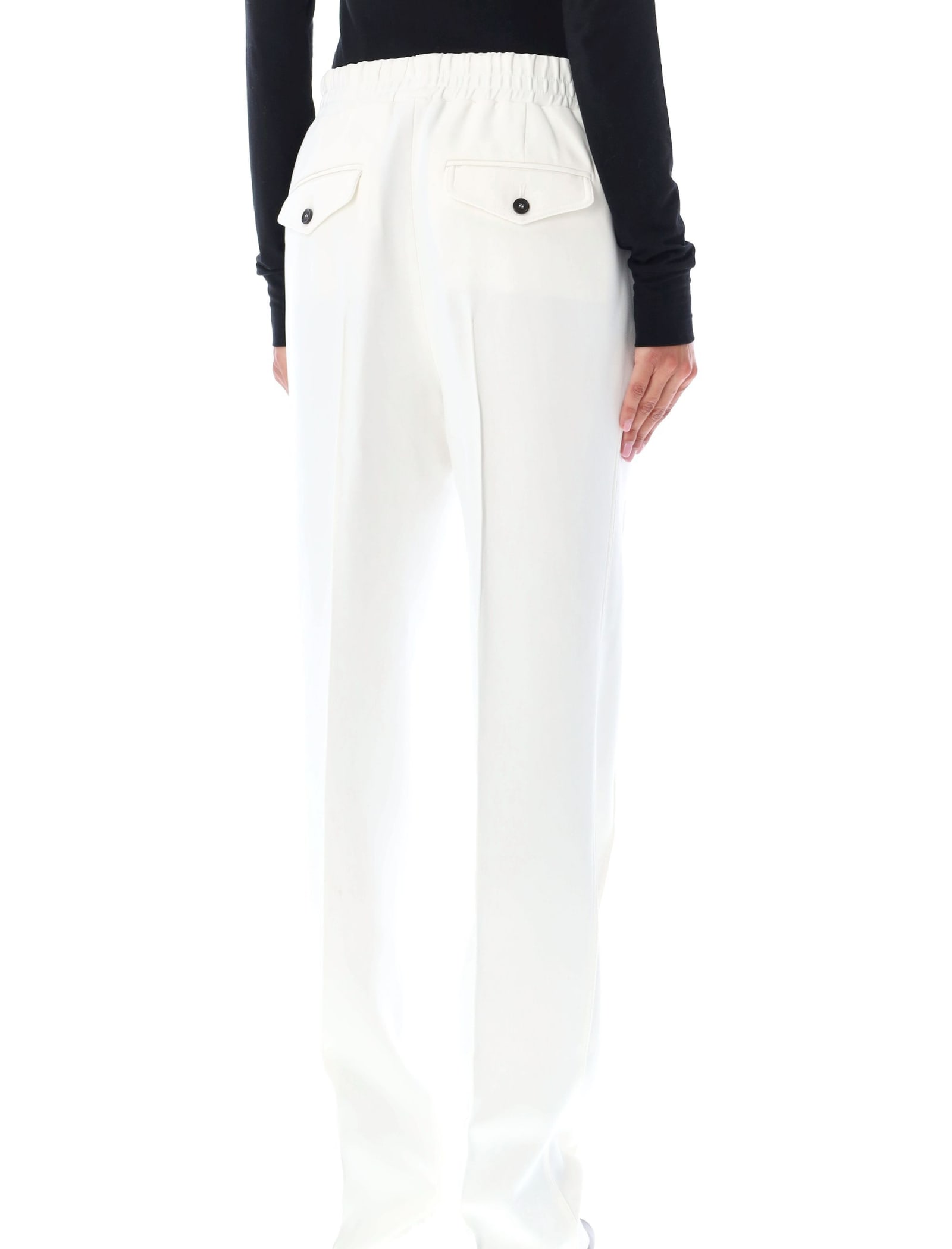 Straight-leg track pants - White