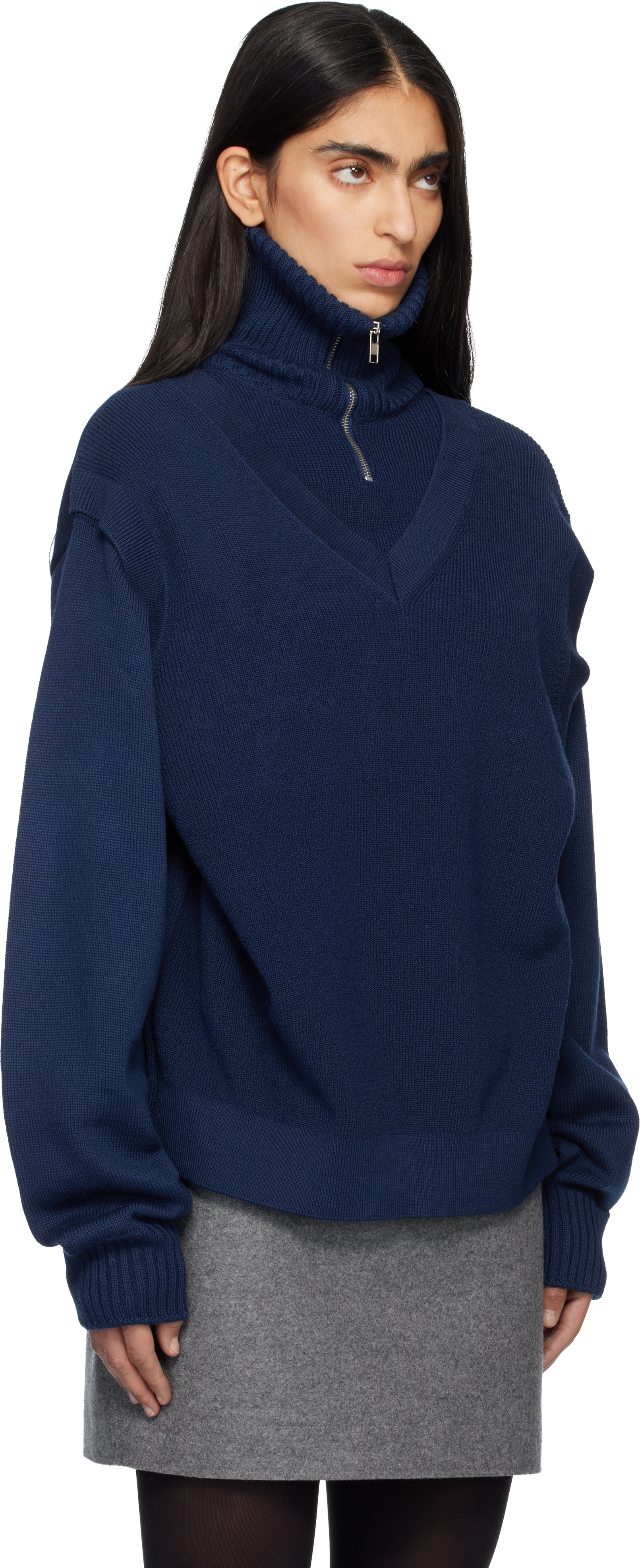 Navy 4-In One Sweater