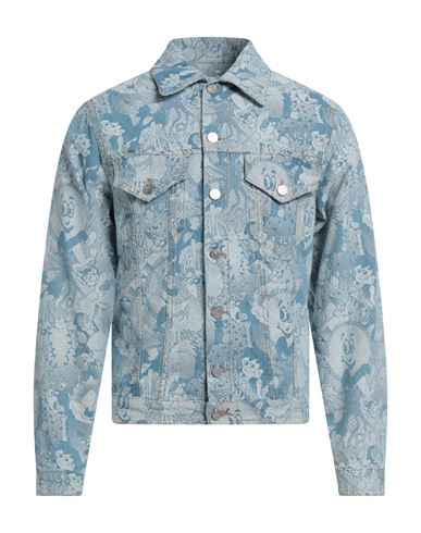 Man Denim outerwear Blue Size M Cotton