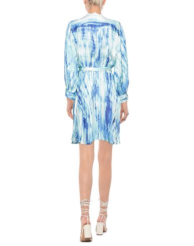 Pink Memories Woman Mini dress Blue Size 6 Viscose, Cotton, Polyamide
