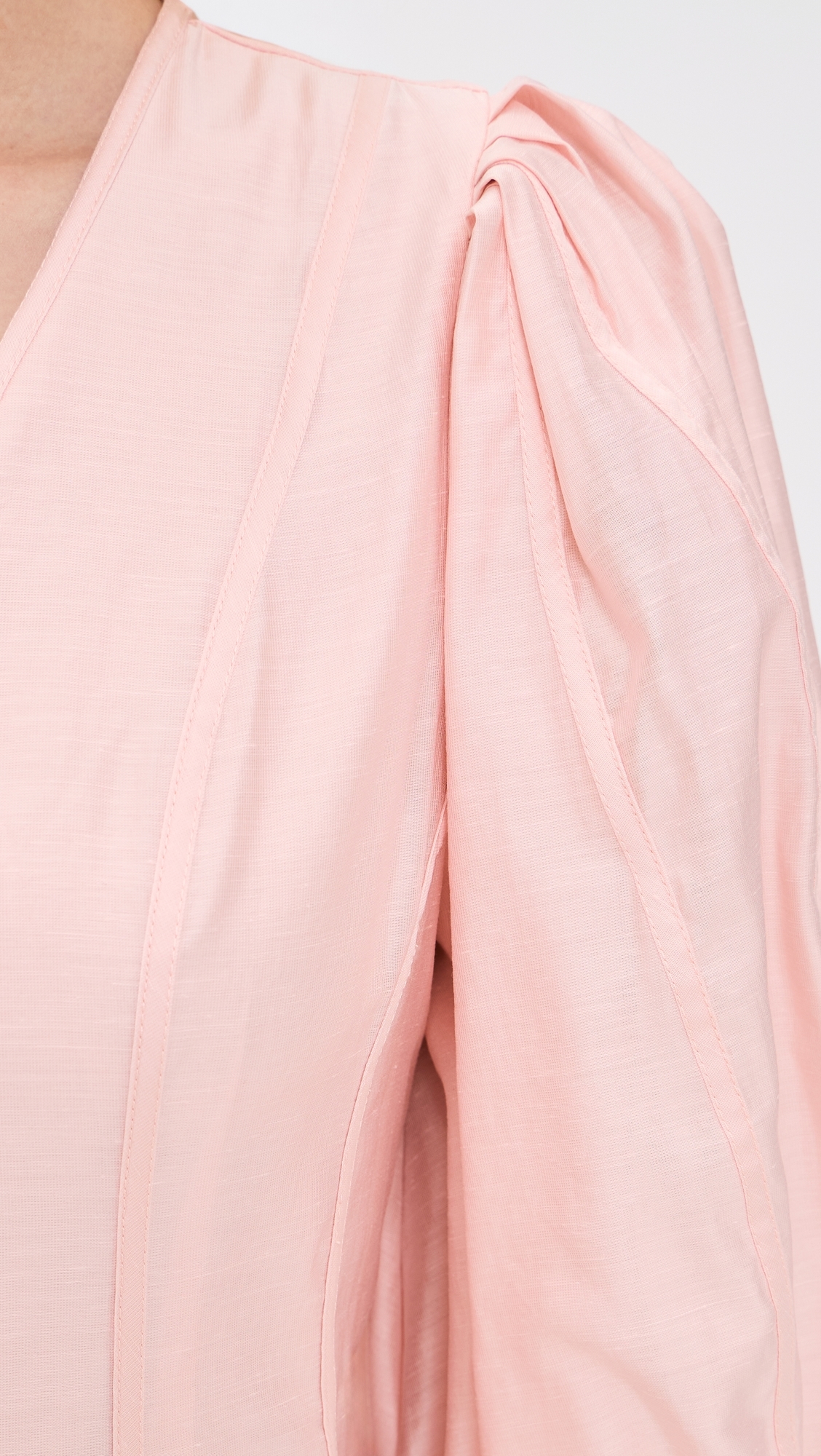 Puff Sleeve Flare Mini Dress Pink