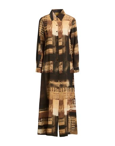 Momoní Woman Maxi dress Military green Size 10 Silk