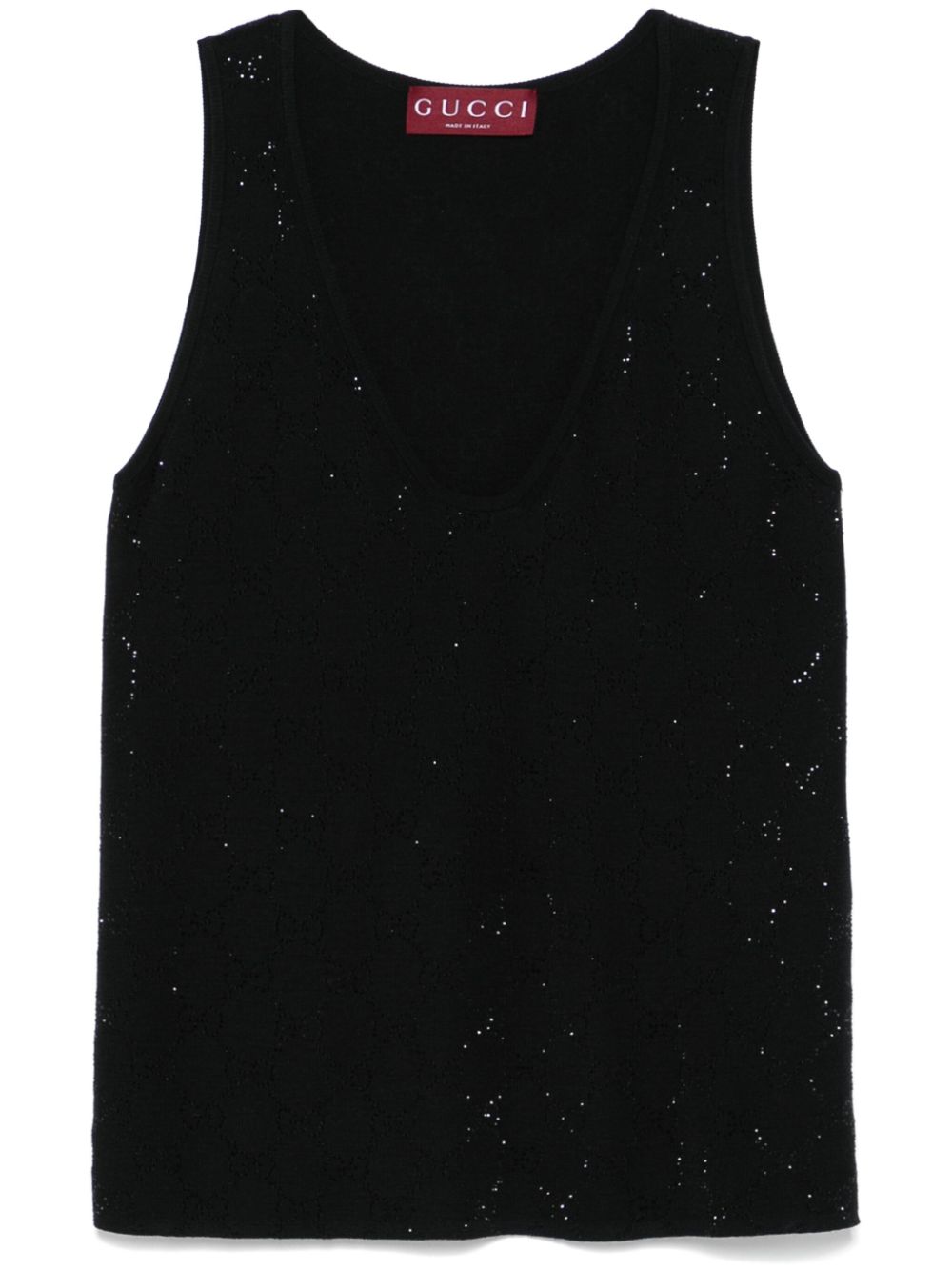 GG crystal-embellished top - Black