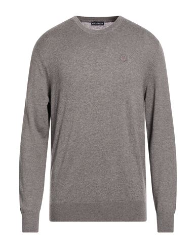 Man Sweater Grey Size L Cotton, Wool