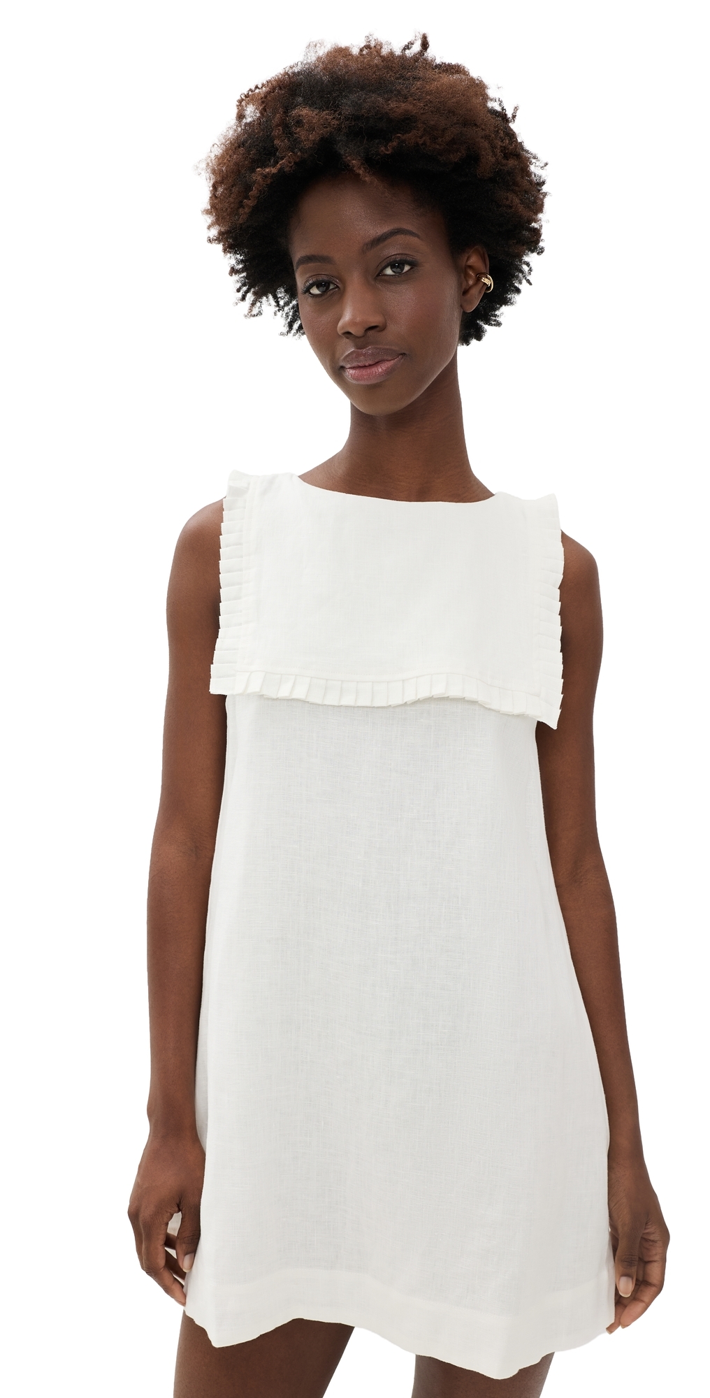 Agnes Linen Mini Dress White