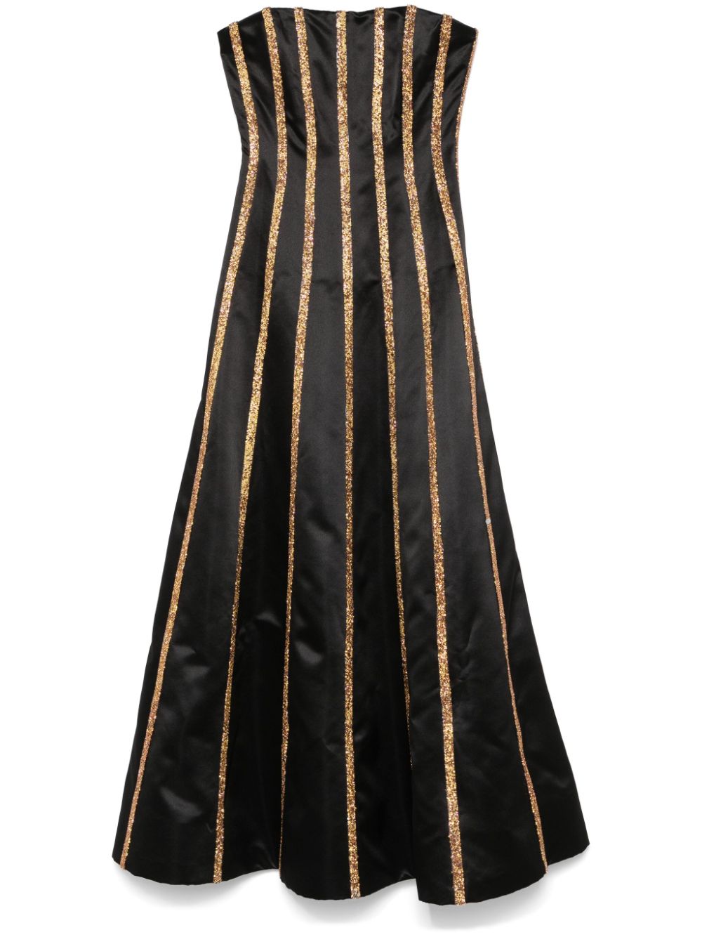 Strapless A-line maxi dress - Black