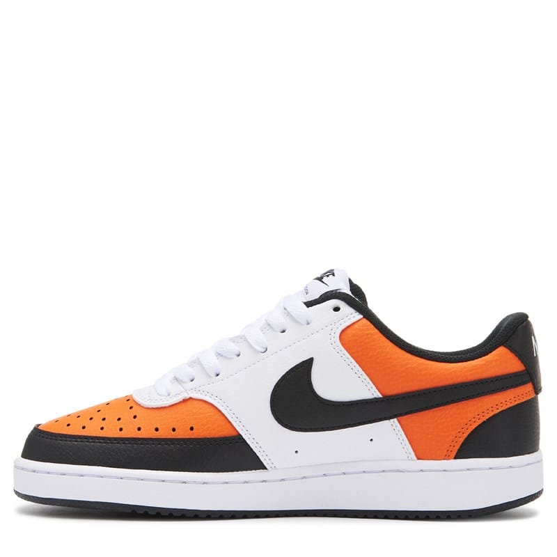 Men's Court Vision Low Sneakers (White/Orange/Black)