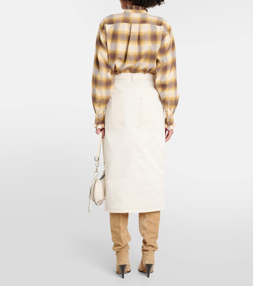 Marant Etoile Flozia cotton midi skirt