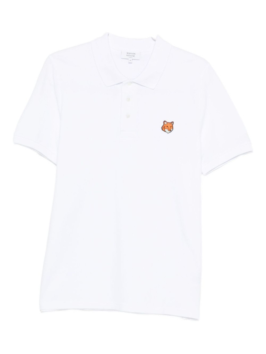White Fox Head Polo Shirt